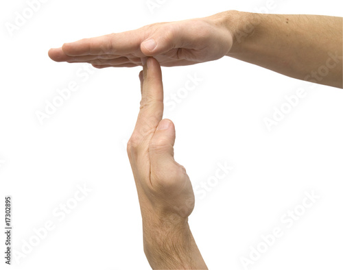 showing time out sign with hands