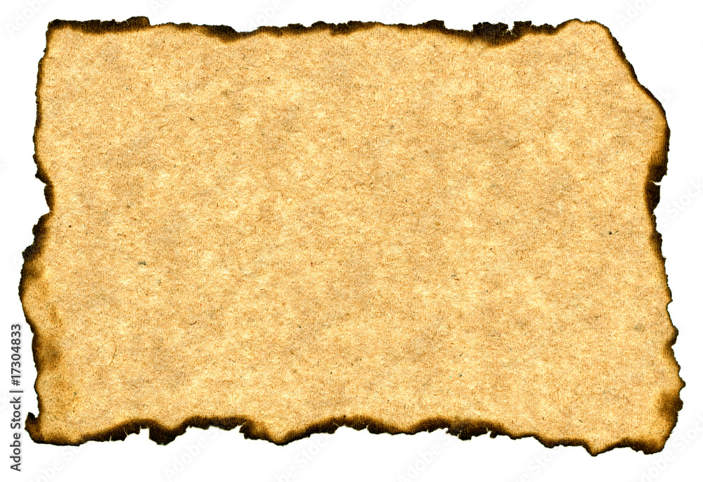 Plain aged paper with burnt edges - Stock Image - Everypixel