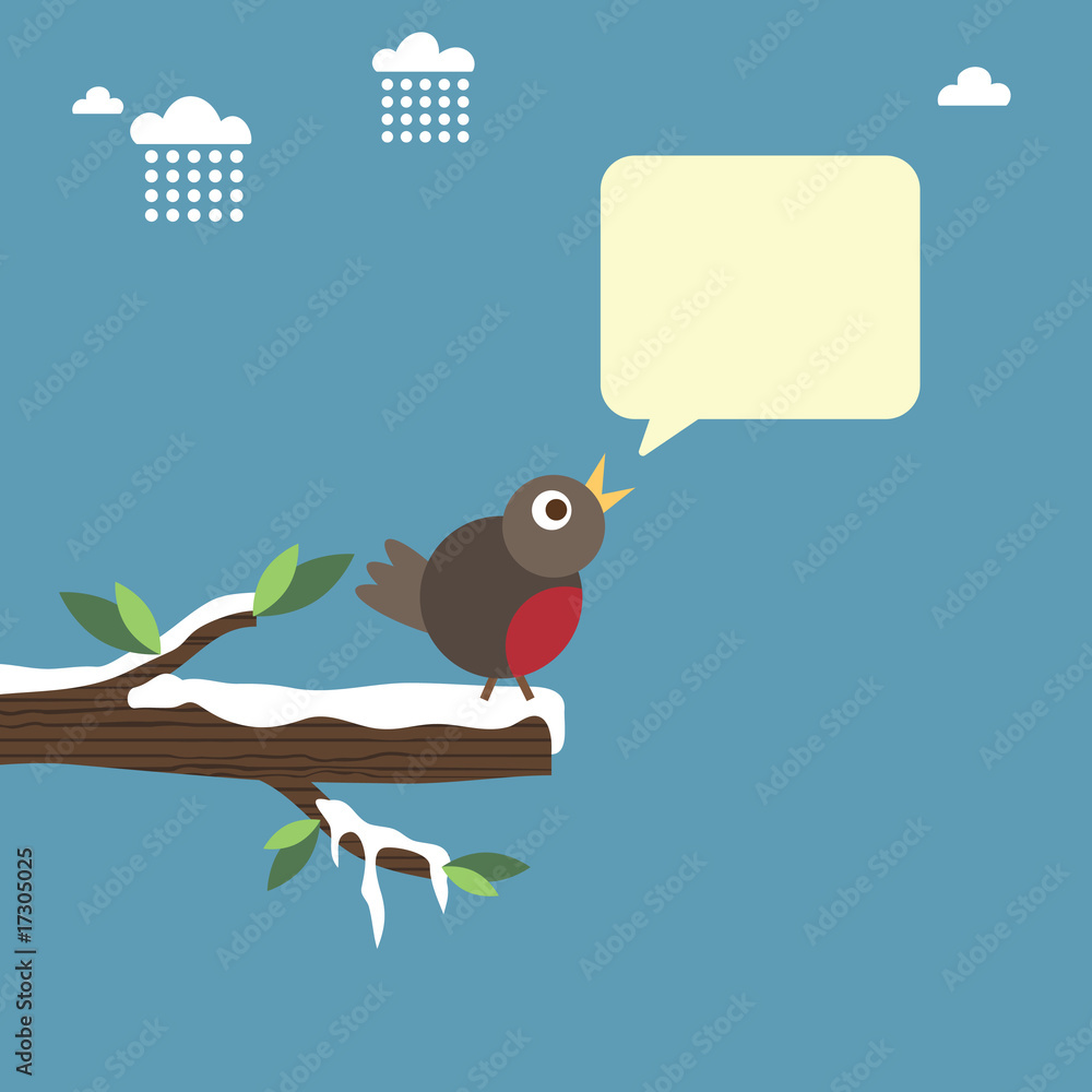 Obraz premium winter robin