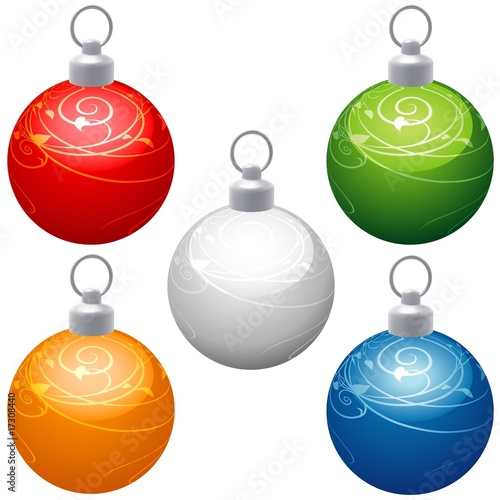 Special Christmas Balls - with floral pattern