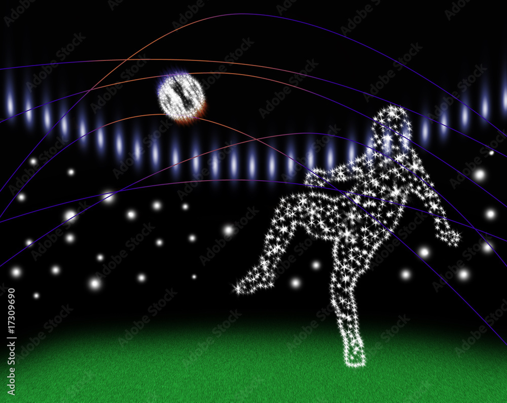 Fototapeta premium Silhouette Football Player