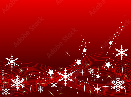 Roter Weihnachtshintergrund mit Sternen