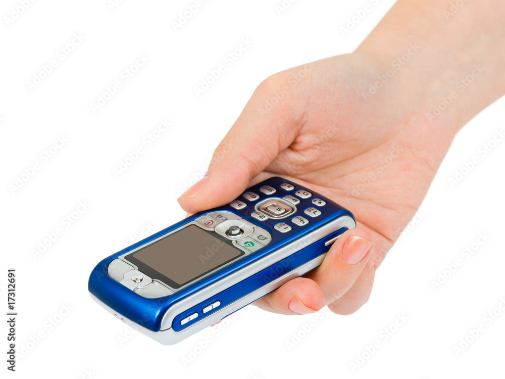 Hand giving mobile phone