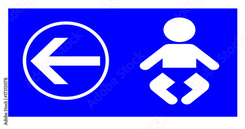 baby change direction sign
