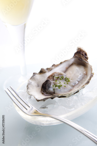 Raw Oyster on Ice