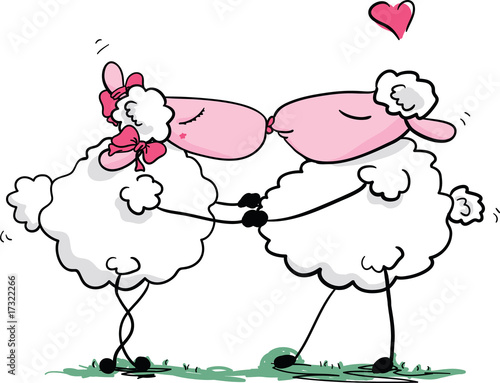 sheep kiss
