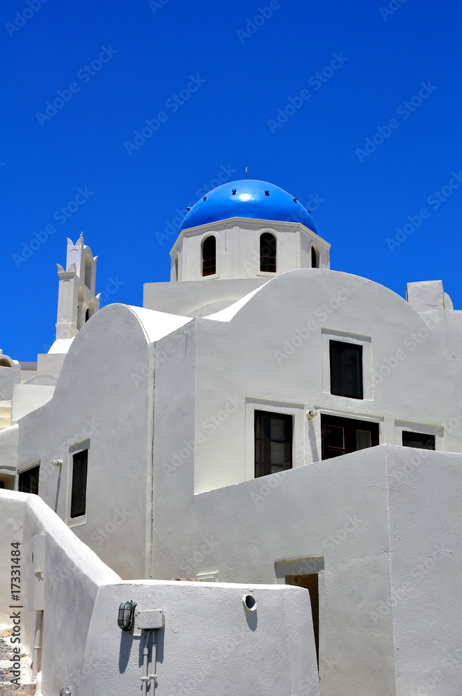 Chapel in the beautiful island of Santorini, Greece