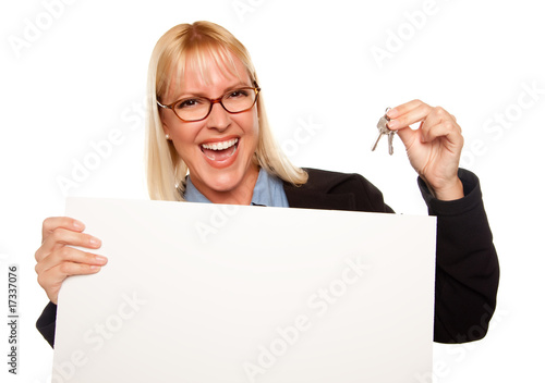 Attractive Blonde Holding K...