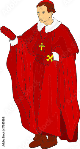 vector - Priest Cardinal isolated on background
