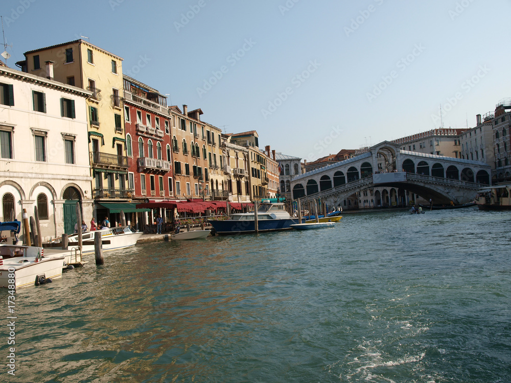 Canal Grande and Rialto bridge - Venice Italy