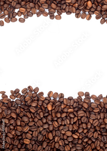 Brown roasted coffee beans