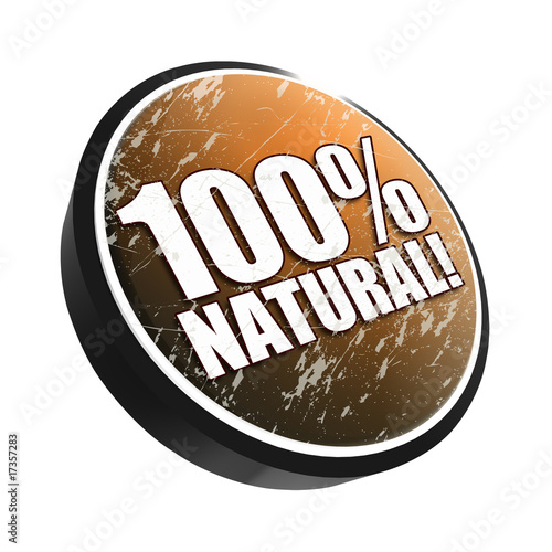 100% Natural! Button
