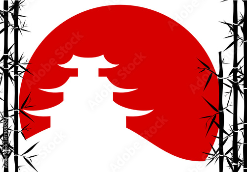 Japanese background, Japan vector illustration