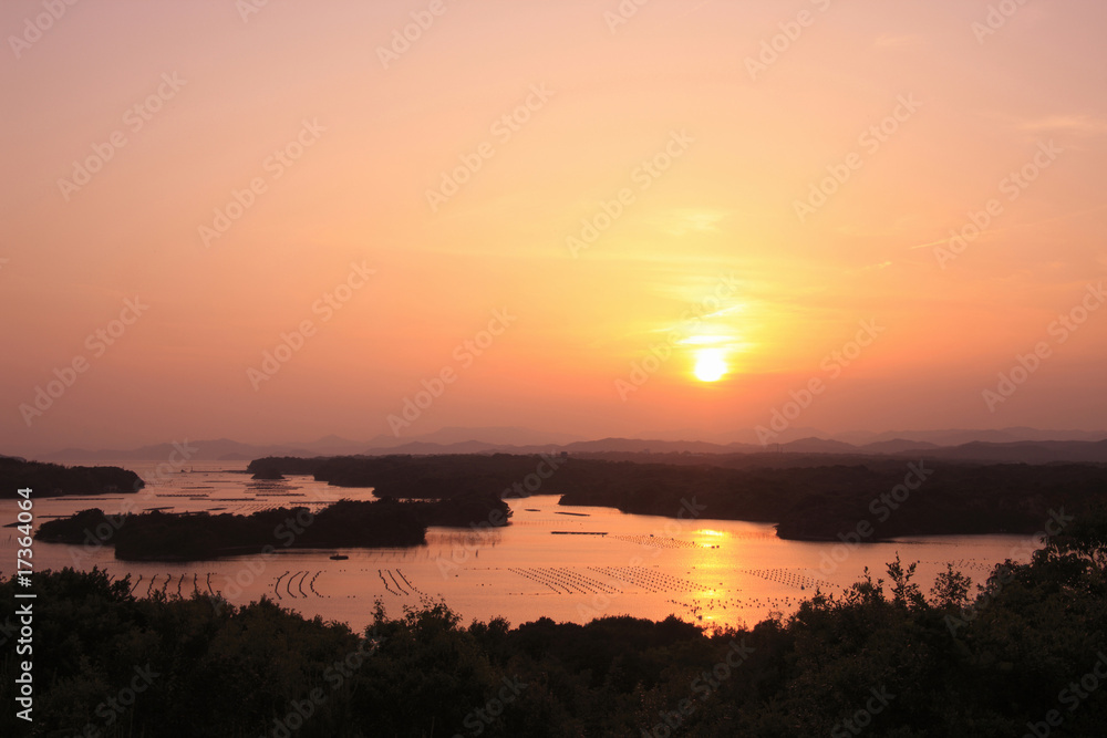 英虞湾の夕日