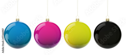 Christmas CMYK balls
