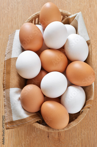 Various chicken eggs
