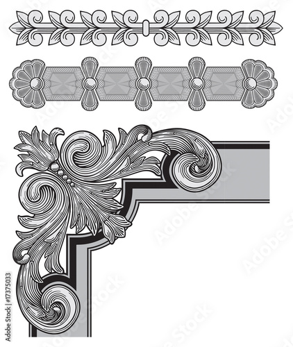 Corner and borders vector