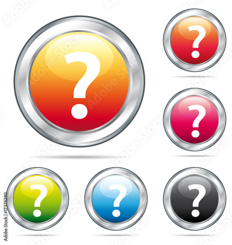 Question mark buttons collection.