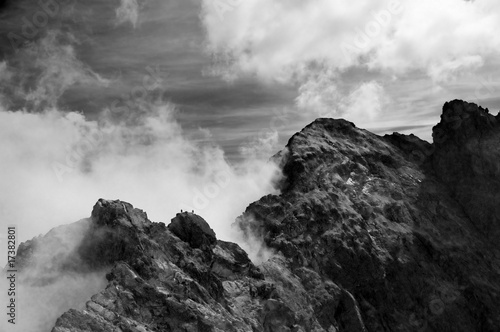 Stormy mountains landscape