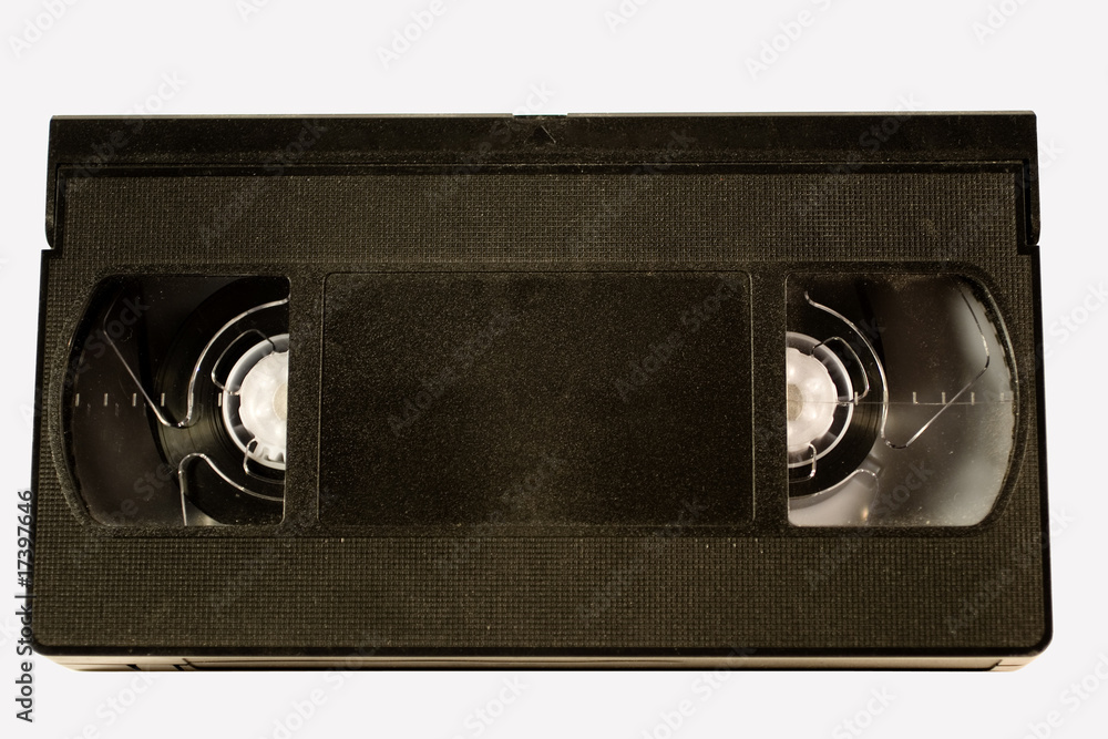 Old video tape (isolated on white)