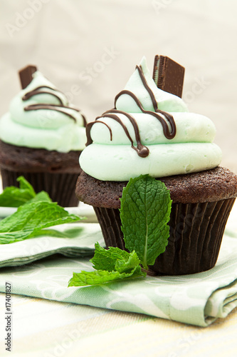 Creme De Mint Gourmet Cupcake