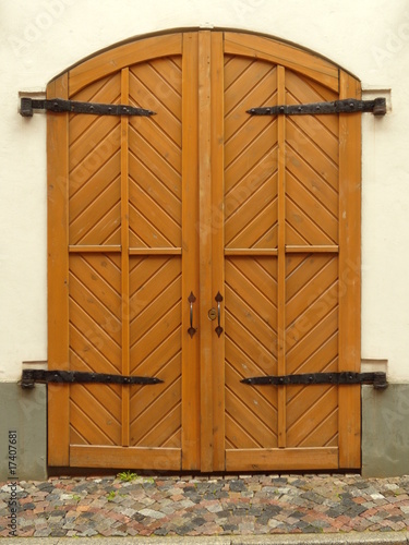 Door and coblestones photo