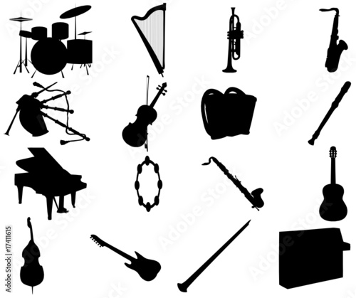Illustration of music instruments
