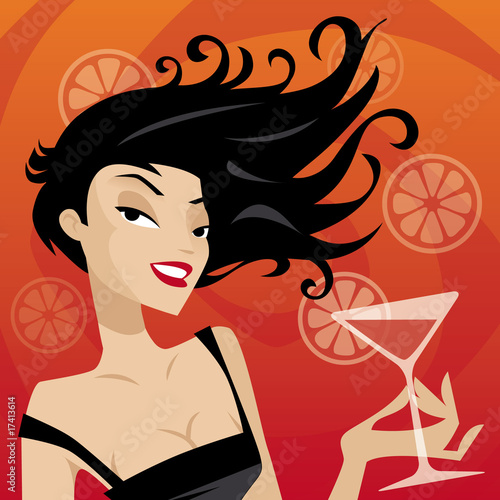 Girl cocktail hot