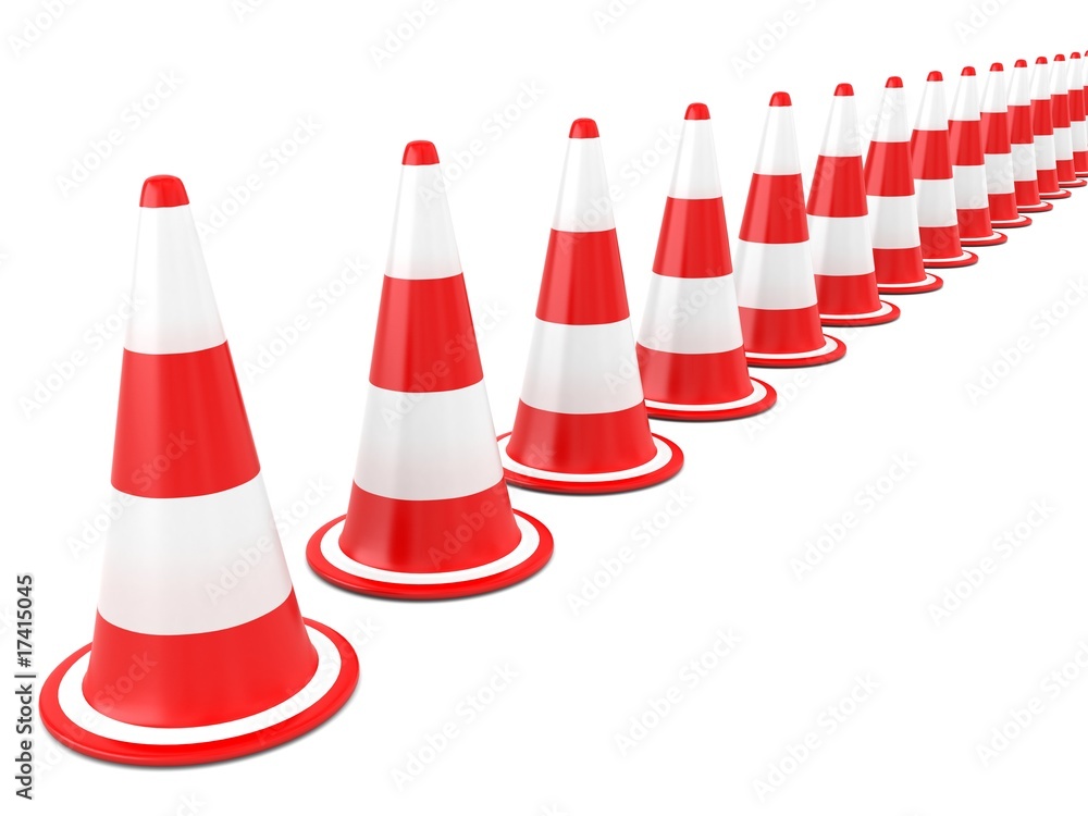 Traffic Cones isolated on white Traffic Cones isolated on white