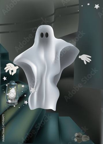 ghost on a ladder