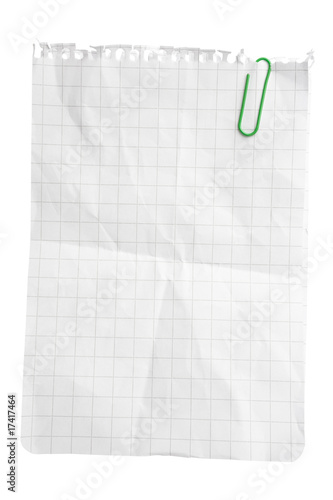 Paper Sheet with Paper Clip