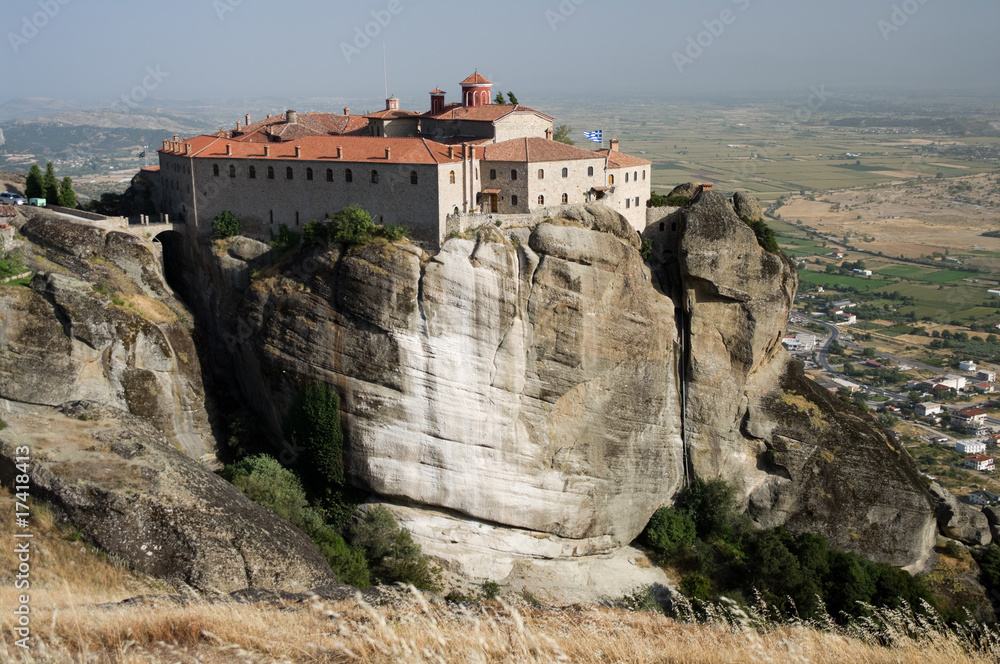 monastery on top rock Meteora