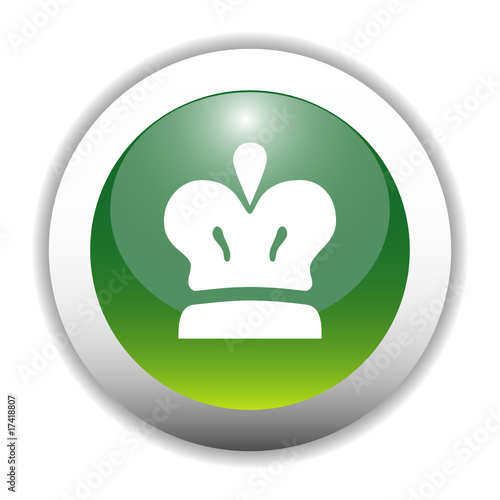 Glossy Crown Sign Button