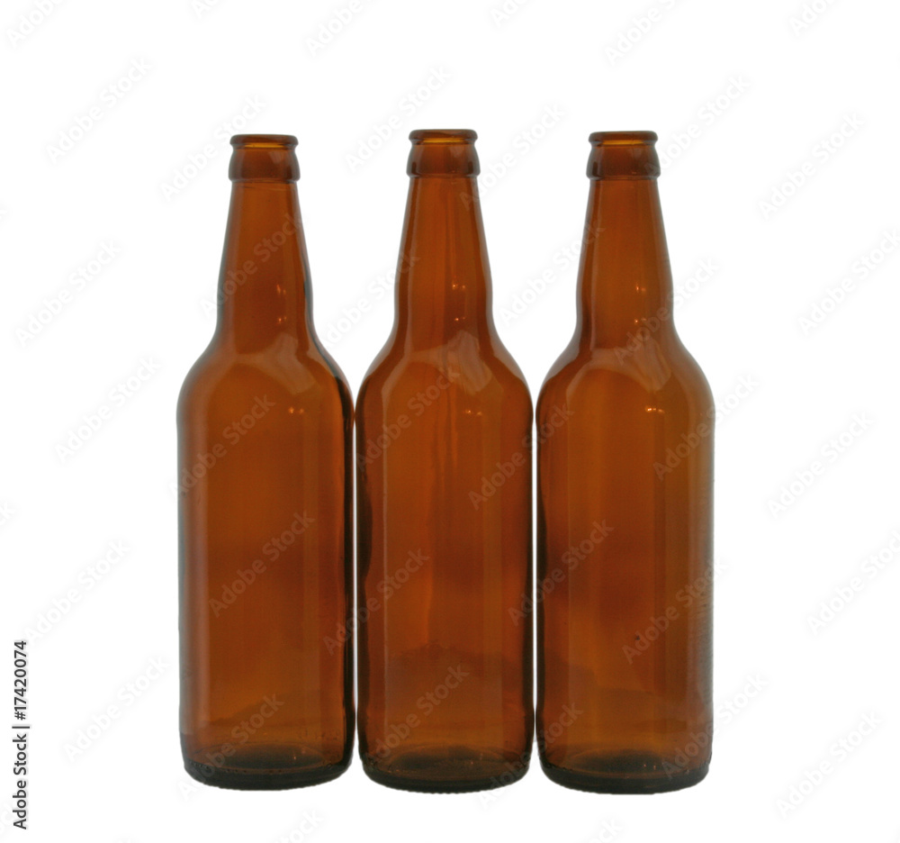 bottles for beer empty isolated bottles for beer empty isolated