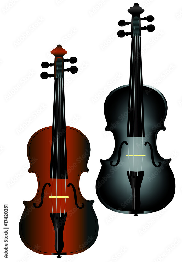 Naklejka premium two violins