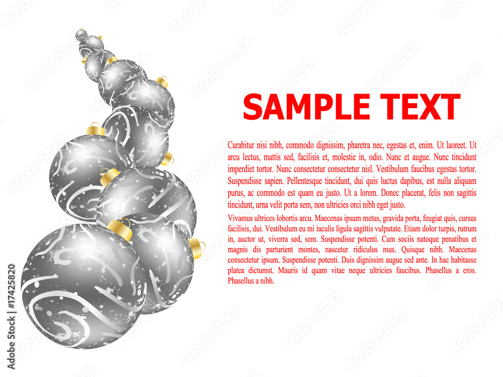 Vector christmas background with globe for advertising