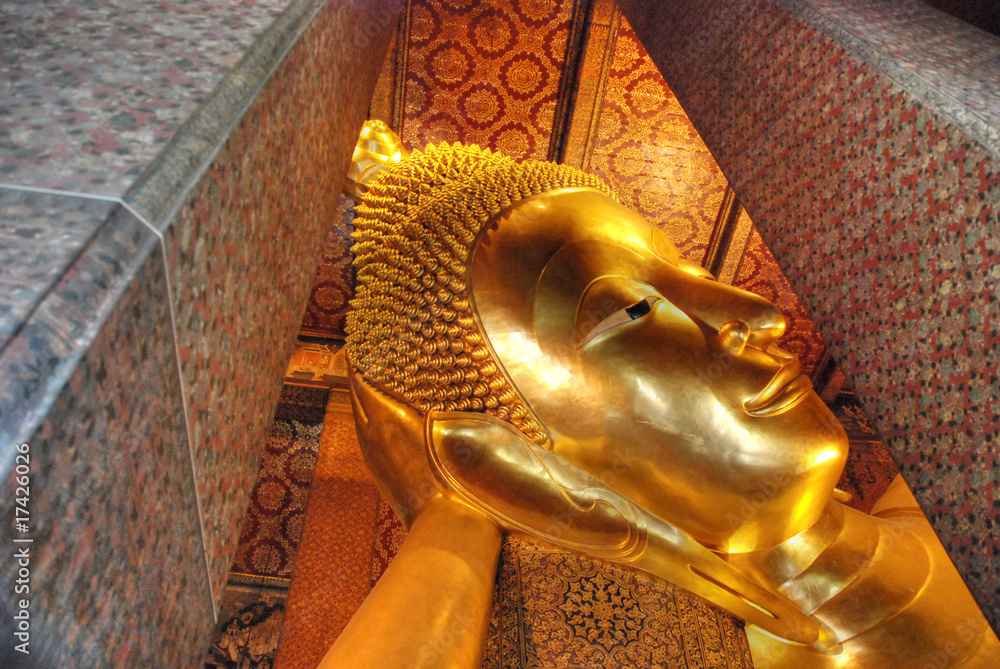 Buddha Statue in a Bangkok Temple, Thailand, August 2007