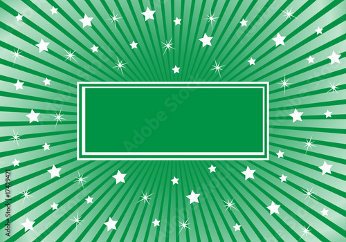 Abstract Background Green with White Stars