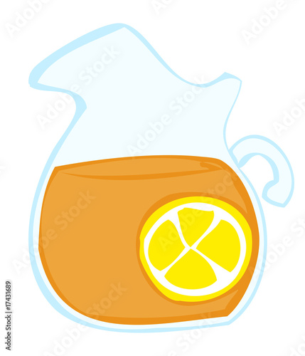 Glass carafe with tea