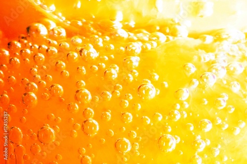 Orange water bubbles