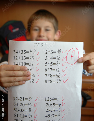 student gets A grade
