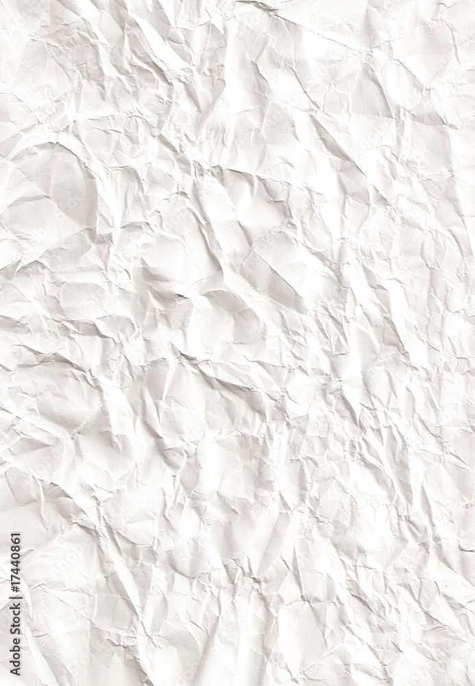 Background made from a sheet of crumpled white paper. Background made from a sheet of crumpled white paper.