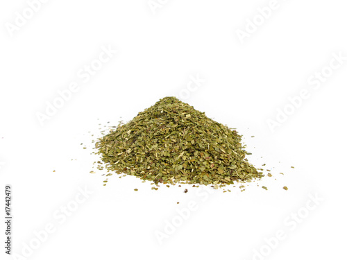 Yerba mate on white background