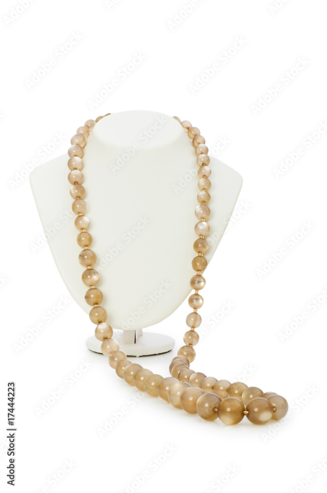 Pearl necklace isolated on the white Pearl necklace isolated on the white