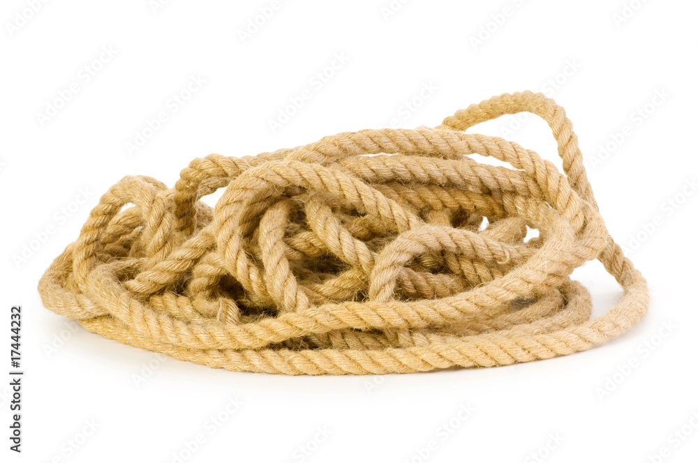 Rope isolated on the white background Rope isolated on the white background