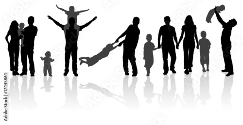 Silhouette Happy Family