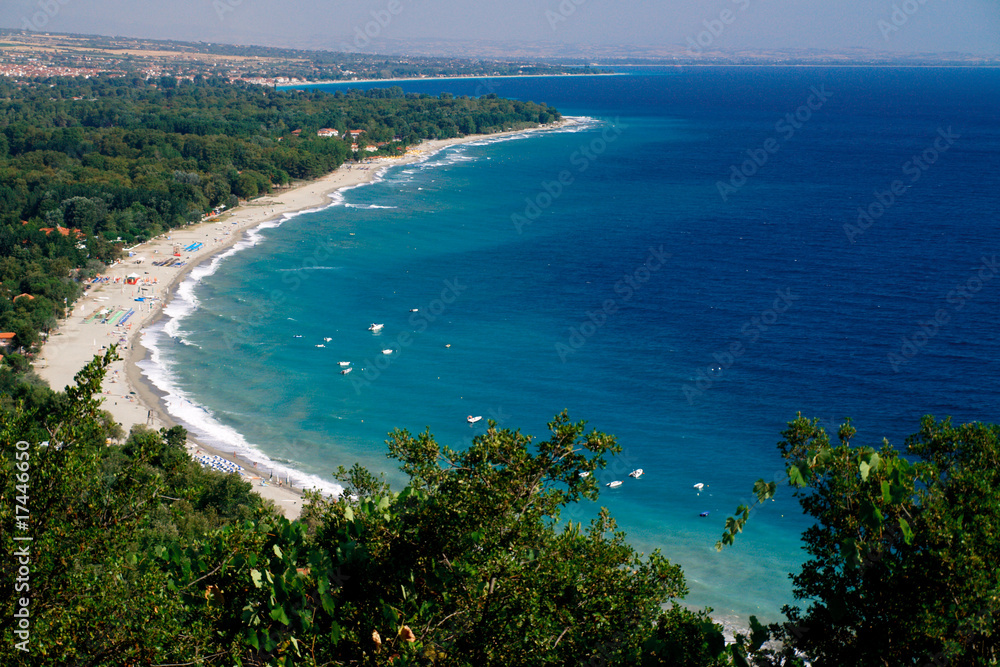 Beautiful sea shore in Greece
