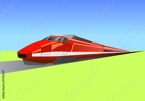 vector fast train commuter