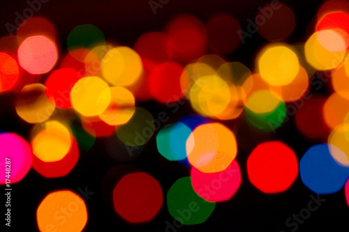colorful lights on black background