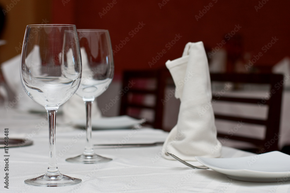 setting of restaurant table setting of restaurant table